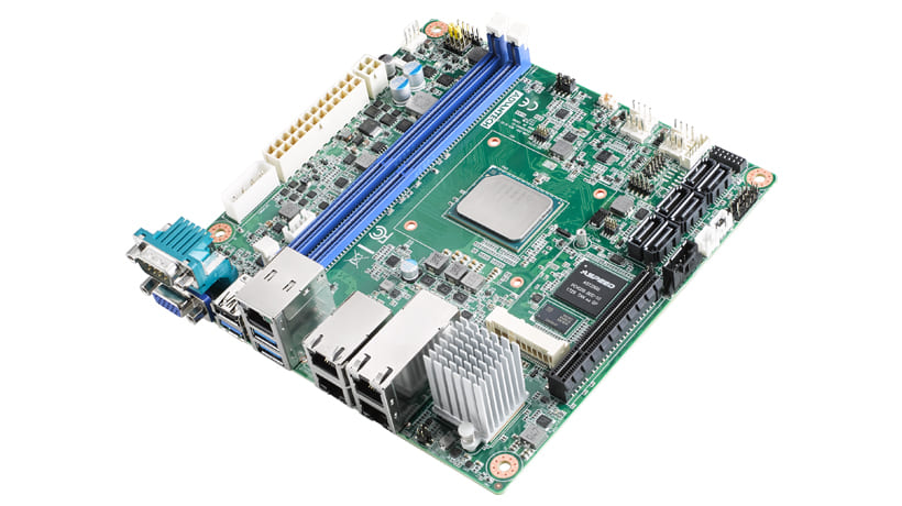 Industrial Mini-ITX Motherboard with	
Intel Atom<sup>®</sup> Processor C3558, VGA, 2 x GbE LAN, 3 x USB 3.0, 3 x USB 2.0, 1 x MiniPCIe